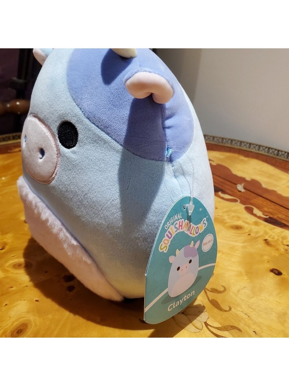 Hot Topic Clayton Exclusive Blue Cow 8" Squishmallow - Picture 2 of 3
